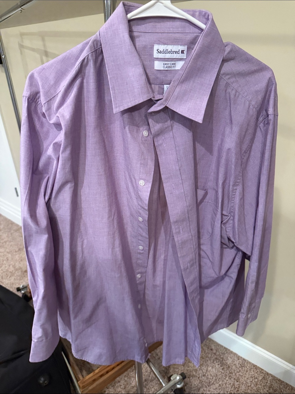 Saddlebred Men's Light Purple Dress Shirt - Button-Down